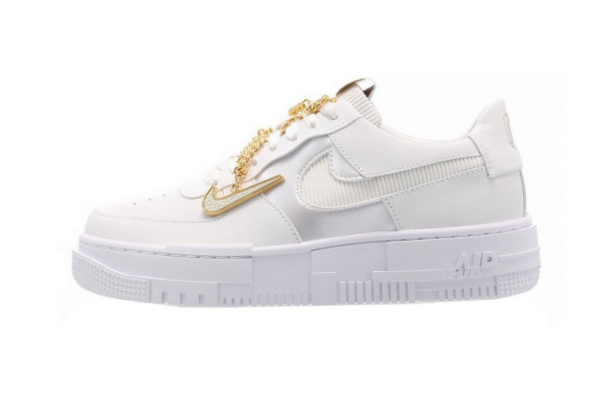 NIKE AIR FORCE 1 PIXEL Gold CHAIN