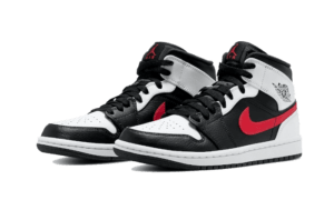 AIR JORDAN 1 Mid BLACK CHILE RED WHITE