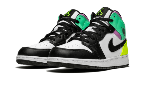 ⁦AIR JORDAN 1 Mid PASTEL BLACK TOE⁩ – תמונה ⁦2⁩