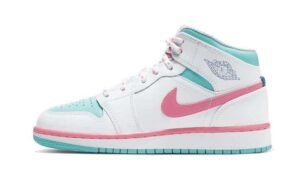AIR JORDAN 1 Mid WHITE PINK GREEN