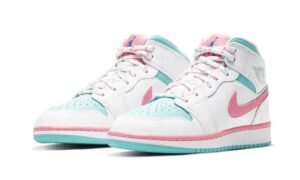 AIR JORDAN 1 Mid WHITE PINK GREEN