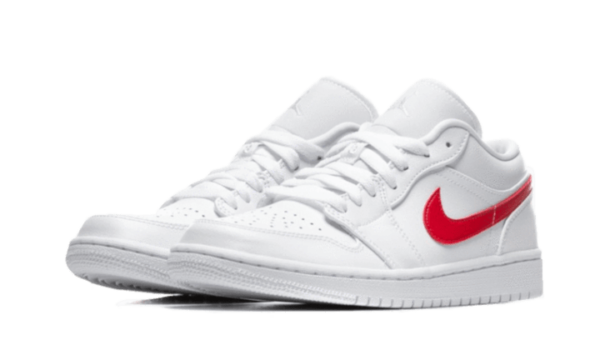 ⁦AIR JORDAN 1 Low WHITE UNIVERSITY RED⁩ – תמונה ⁦2⁩