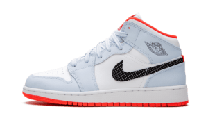 Air Jordan 1 Mid Half Blue Polka Dot Swoosh