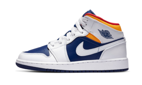 air jordan mid white laser orange deep royal blue graal spotter