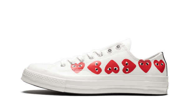 converse chuck taylor all star 70s ox comme des garcons play multi heart white graal spotter