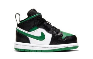 Air Jordan 1 Mid Kids Black Pine Green