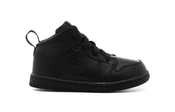 ⁦Air Jordan 1 Mid Kids Triple Black⁩ – תמונה ⁦2⁩