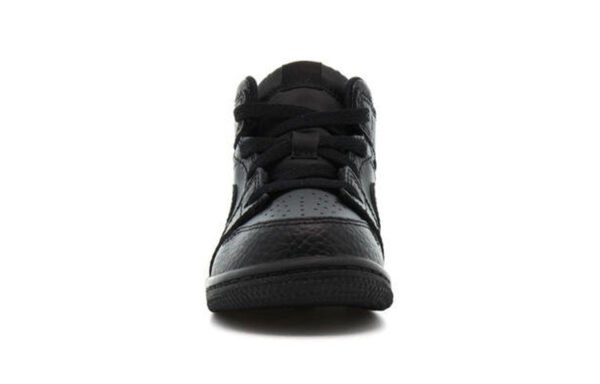 ⁦Air Jordan 1 Mid Kids Triple Black⁩ – תמונה ⁦5⁩