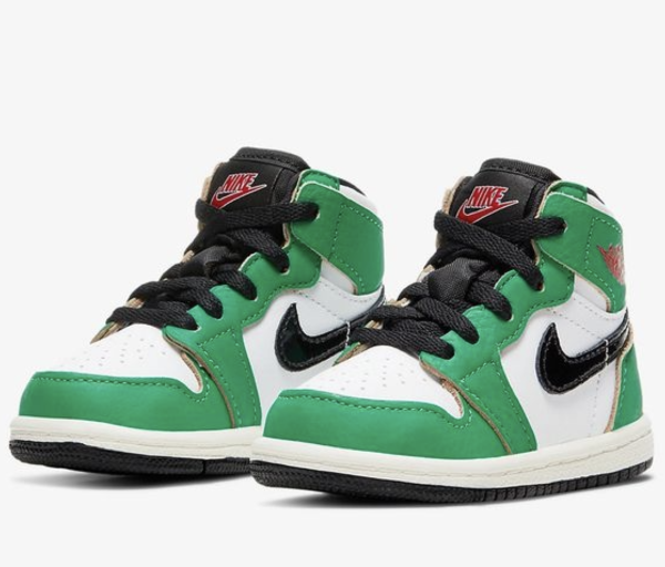 ⁦Air Jordan 1 High Kids Lucky Green⁩ – תמונה ⁦2⁩