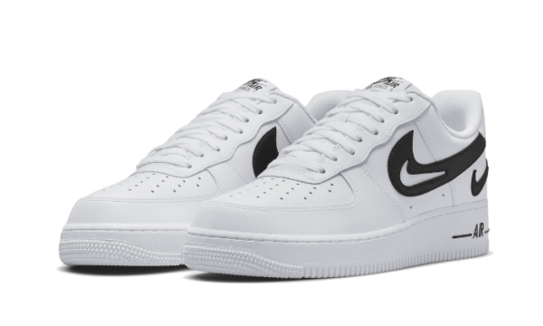 ⁦Air Force 1 Low '07 Fm Cut Out Swoosh White Black⁩ – תמונה ⁦2⁩