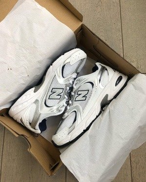 ⁦New Balance 530 Trainers White Navy⁩ – תמונה ⁦4⁩